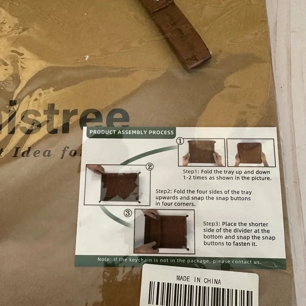 Faux Leather Jewelry Valet Brown Brand New